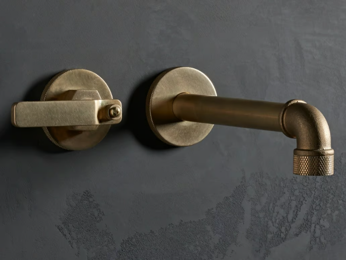 ELAN VITAL - 2 hole brass washbasin mixer _ The Watermark Collection